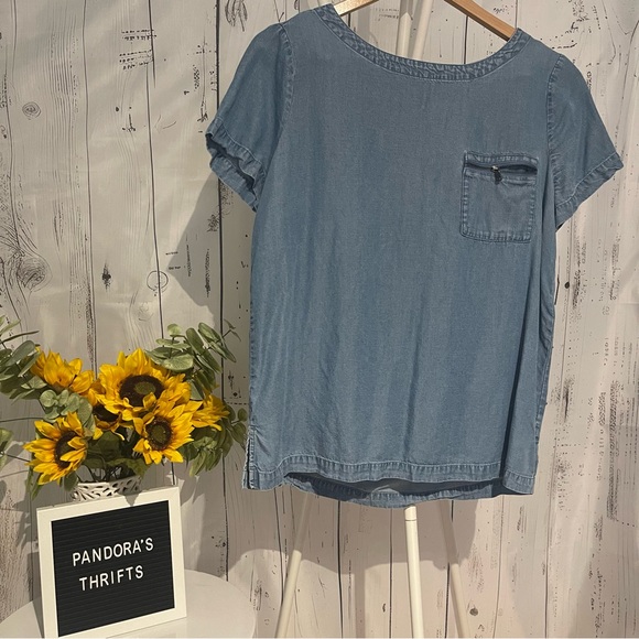 Kenneth Cole New York Denim shirt Women’s Size M Preowned - Picture 1 of 8